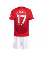 Manchester United Alejandro Garnacho #17 Kotipaita Lasten 2024-25 Lyhythihainen (+ shortsit)